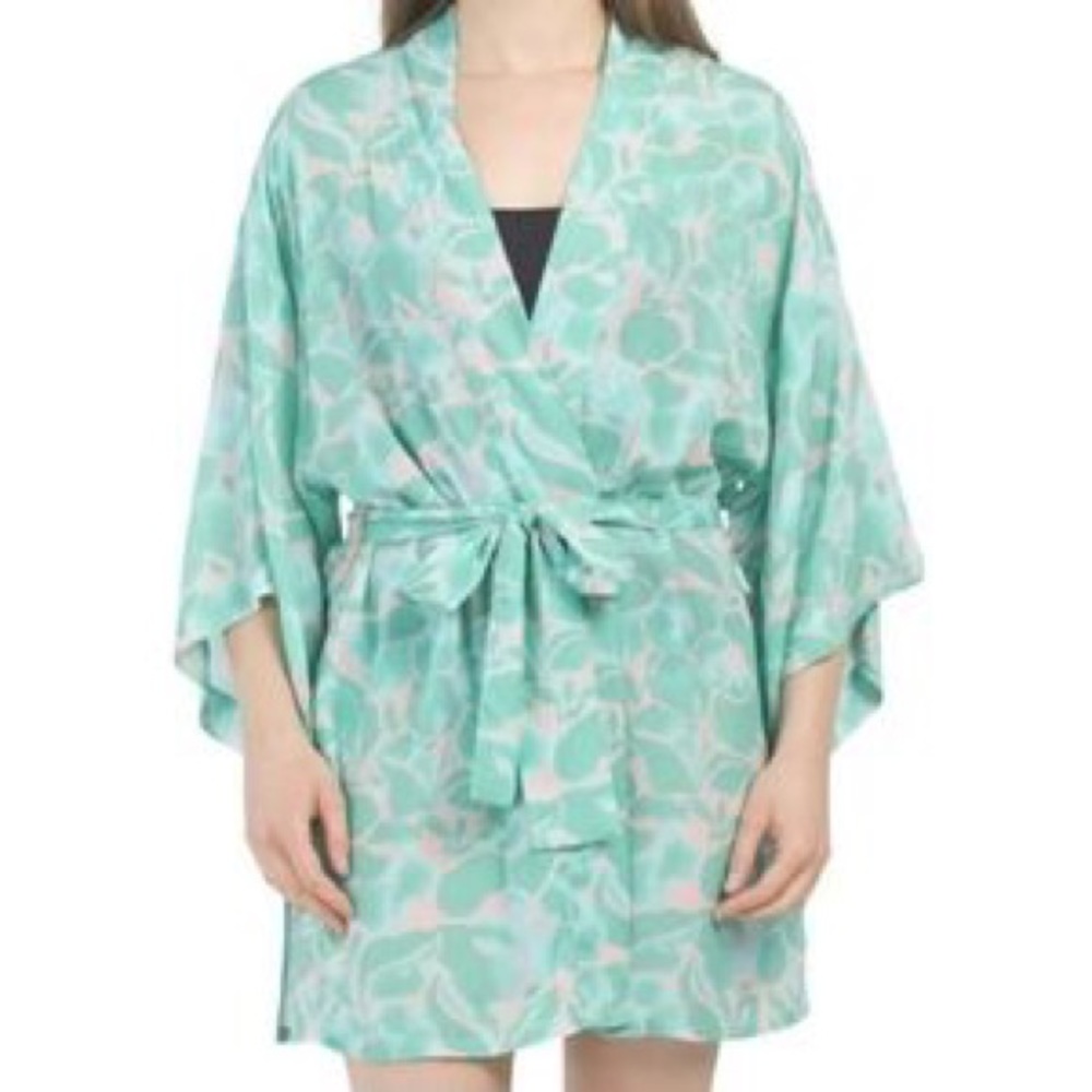 DVF x ONIA NWT Gina Beach Kimono in Peach Skin